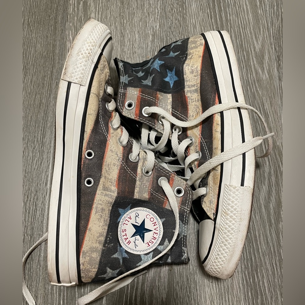 American flag High top converse